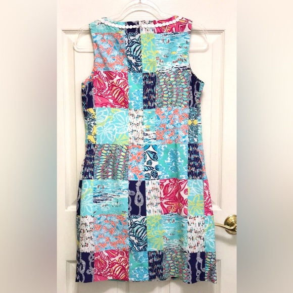 Lilly Pulitzer Worth Shift Dress Multi Sailor Patch - Picture 12 of 16
